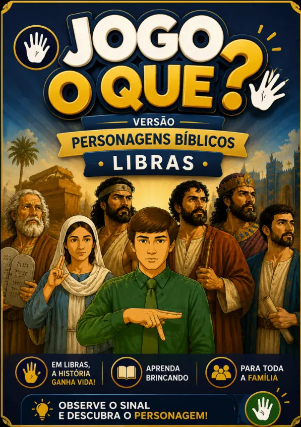 Imagens do jogo O Que É? — Personagens da Bíblia em Libras