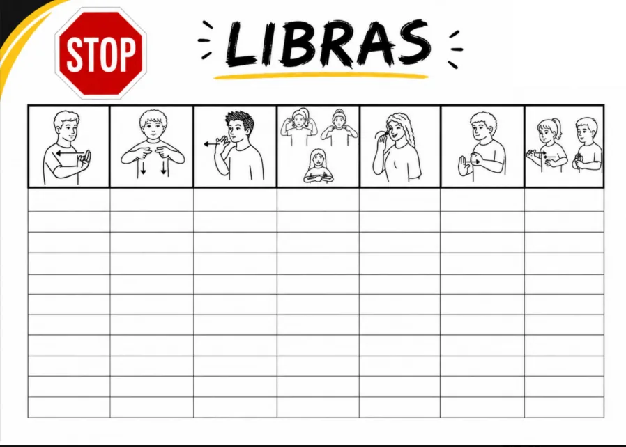 Exemplo do jogo Libras STOP